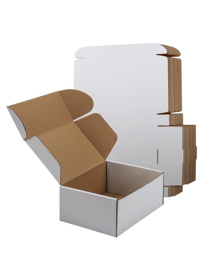 RLAVBL Shipping Boxes 9x6x4 Set of 25, White Corrugated Cardboard Box - Image 1