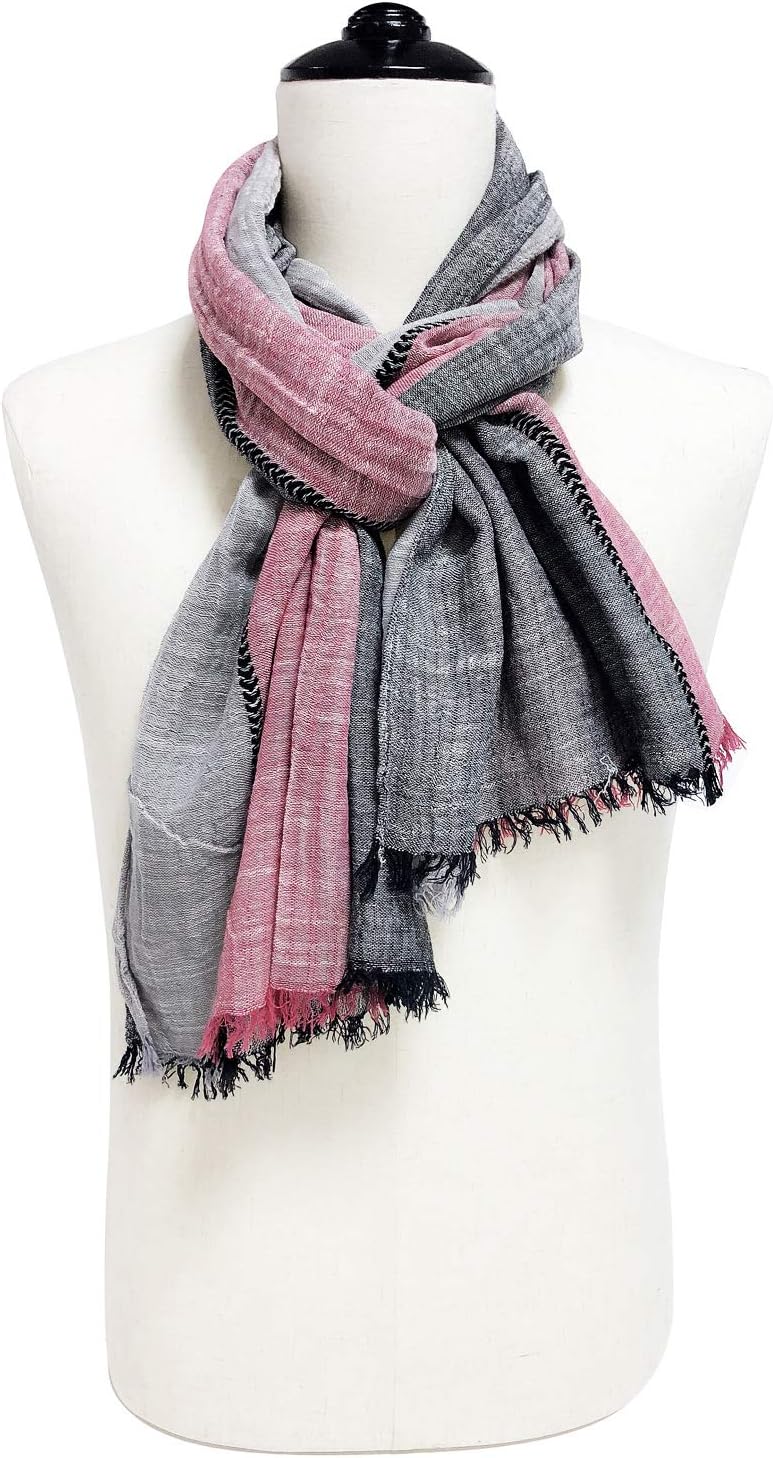 GERINLY Color Block Winter Scarf for Men Long Neck Wraps Shawl Urbanstyle Scarf Gift for Men - Image 4