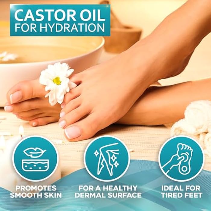 BELLISSO Magnesium Spray for Feet - With Castor Oil- Topical Foot Application for Women, Men, Kids and Adults - Extra Strength with Magnesium Chloride for Leg Spasms, Muscle Cramps and Restless Legs - Image 3