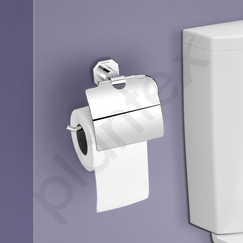 Plantex 304 Grade Stainless Steel ToiletTissue Paper Holder Stand for Washroom Bathroom Accessories Nipron Chrome - Image 2