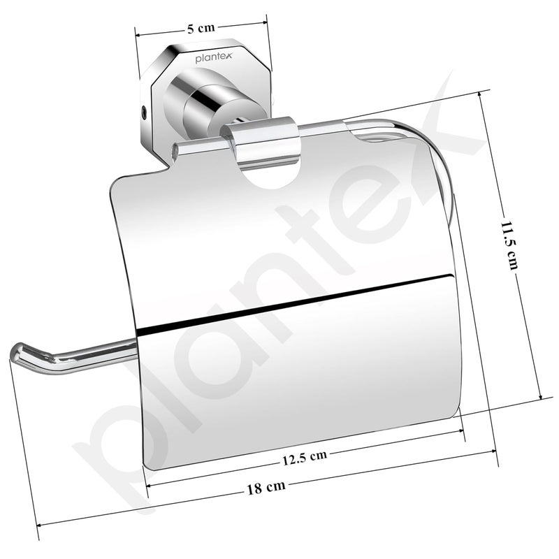 Plantex 304 Grade Stainless Steel ToiletTissue Paper Holder Stand for Washroom Bathroom Accessories Nipron Chrome - Image 4