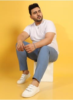 Instafab Plus Men's Grey Solid Denim Jeans  - Image 2