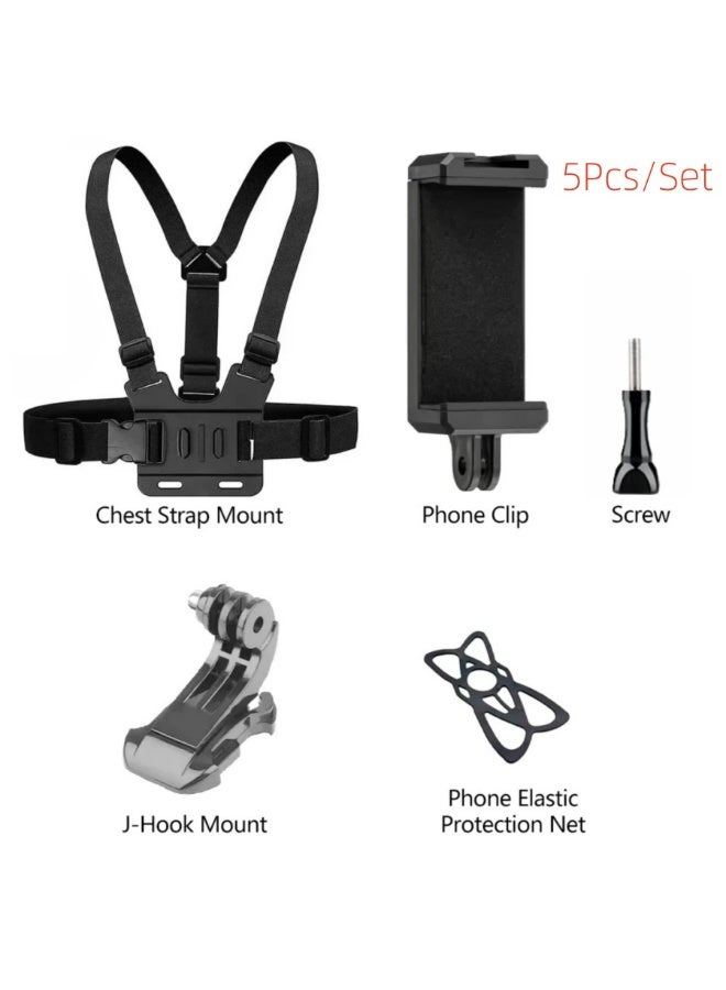 Xiaomi Xiaomi Phone Chest Mount Strap Belt Harness For 360 Mobile Cell Phone Clip Holder For iPhone Xiaomi Samsung Gopro Hero 10 9 8 7 FOR360