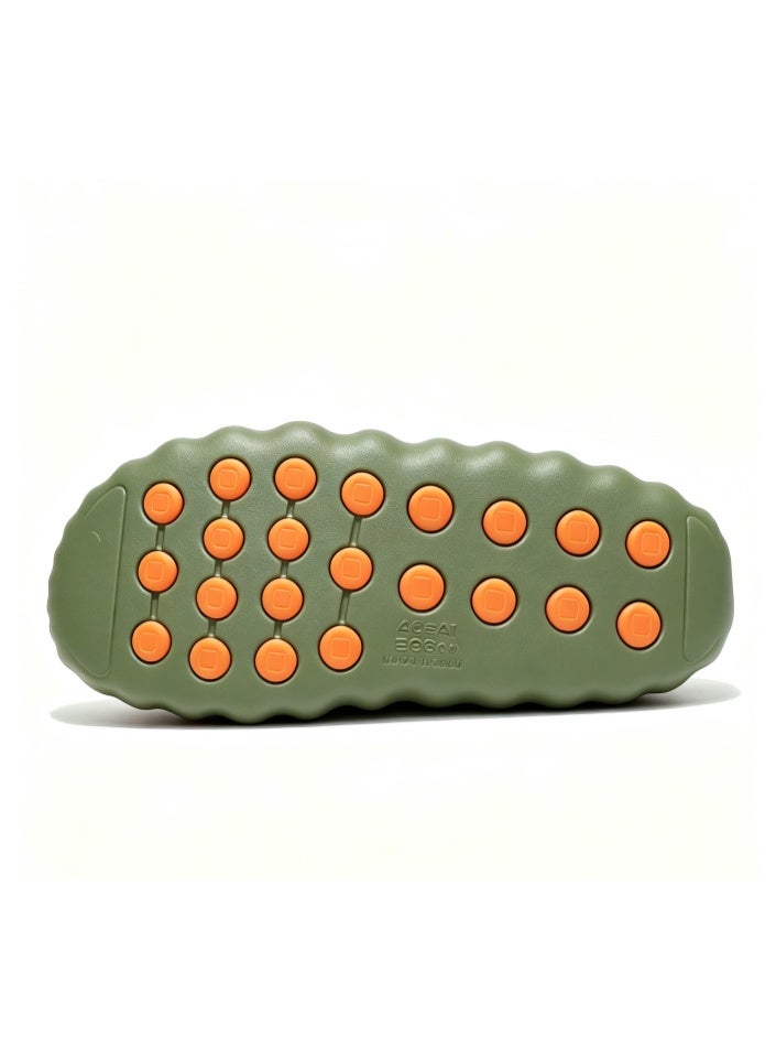 Green EVA Slip-On Clogs for Men & Women with Thick Cushioned & Non-Slip Sole - Image 3