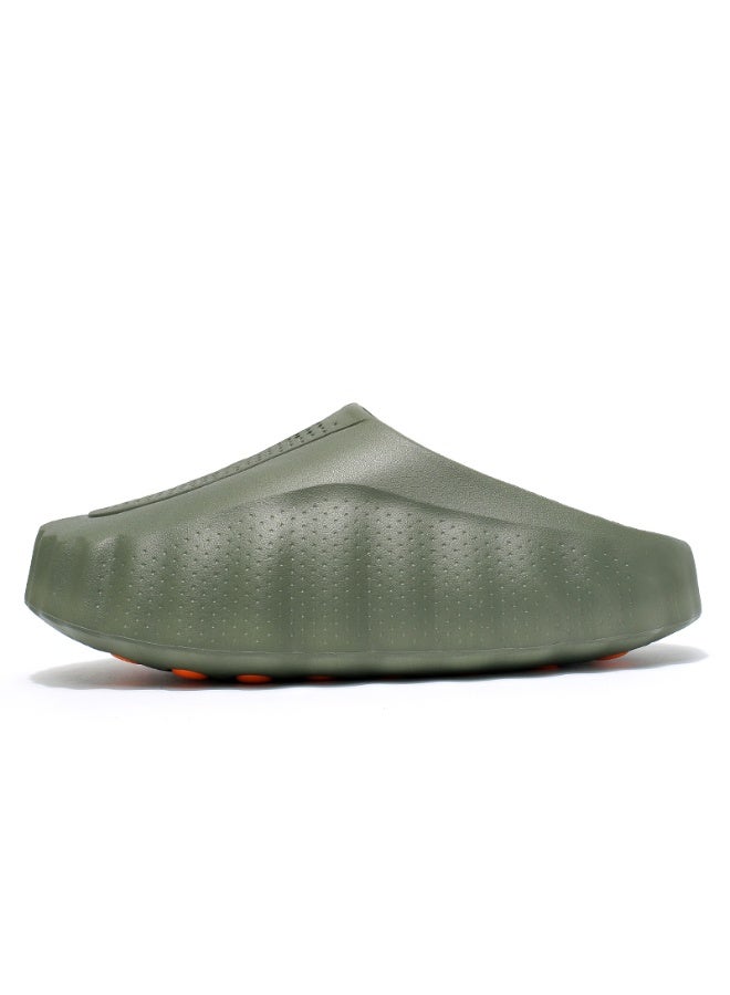 Green EVA Slip-On Clogs for Men & Women with Thick Cushioned & Non-Slip Sole - Image 1