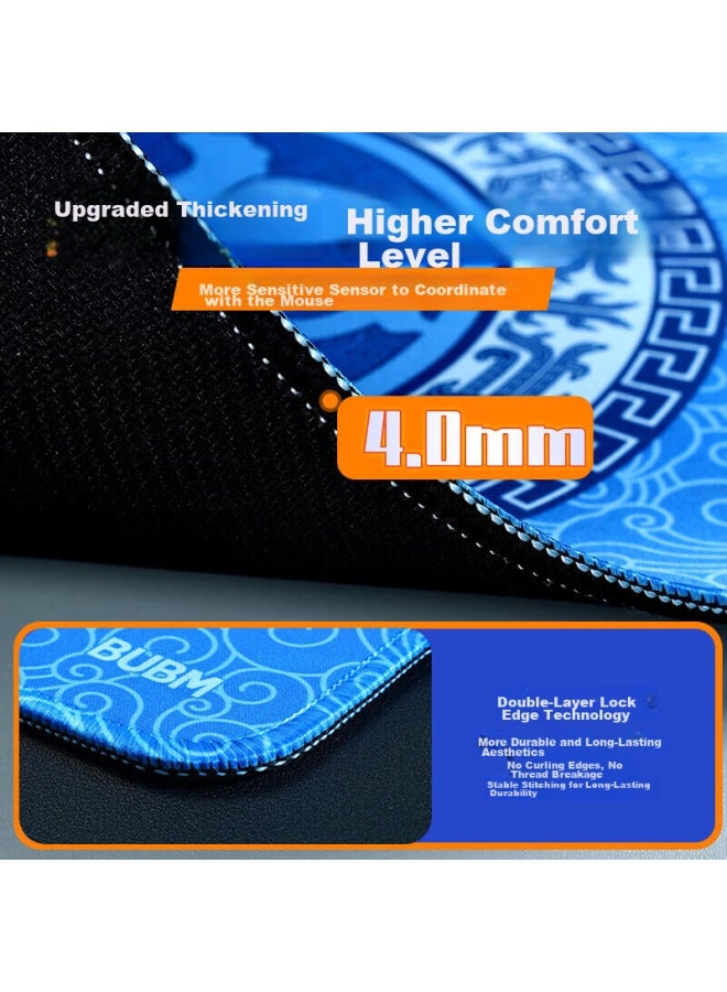 Bubm Gaming Mouse Pad Qingmou. Feng, Extra Large Thick With Locked Edges, For Csgo, Men's Smooth Surface, Fps, Pubg, Lol, Professional Compeive Mouse Pad, 35*30 Qingmou. Feng - Image 2