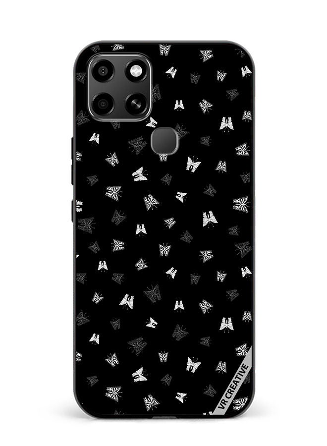 VR CREATIVE Protective Case Cover For Infinix Smart 6 Butterfly Black And White Design Multicolour - Image 1