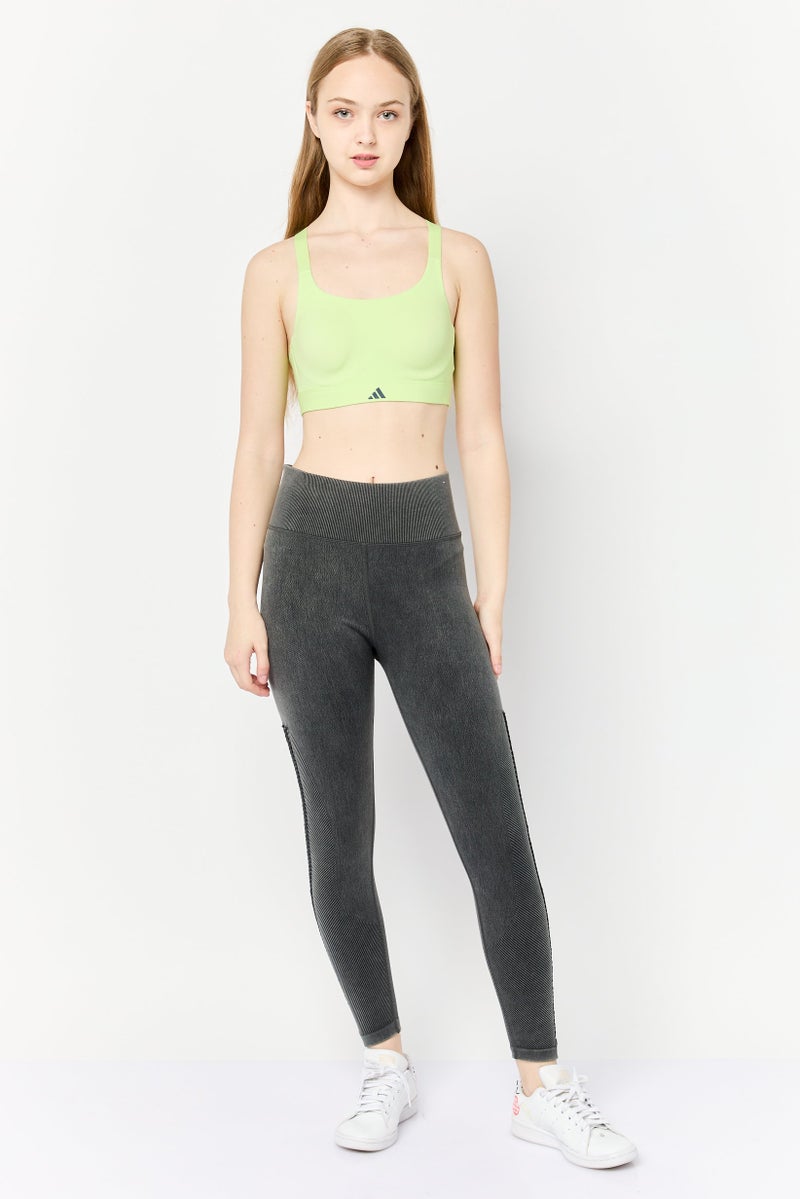 Adidas Women Padded Sports Bra, Light Green - Image 3