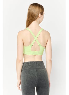 Adidas Women Padded Sports Bra, Light Green  - Image 2