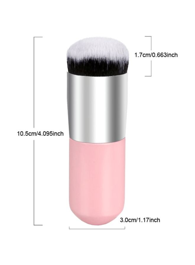 Round Head Foundation Brush Pink/Silver/Black - Image 3