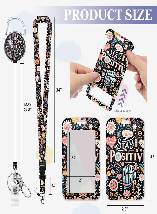 HASFINE ID Badge Holder with Breakaway Lanyard & Retractable Badge Reel with Heavy Duty Carabiner，360°Rotation Clip & Key Ring,Stay Positive ID Card Holder for Office Work,Teacher,Student,Nurse - Image 3