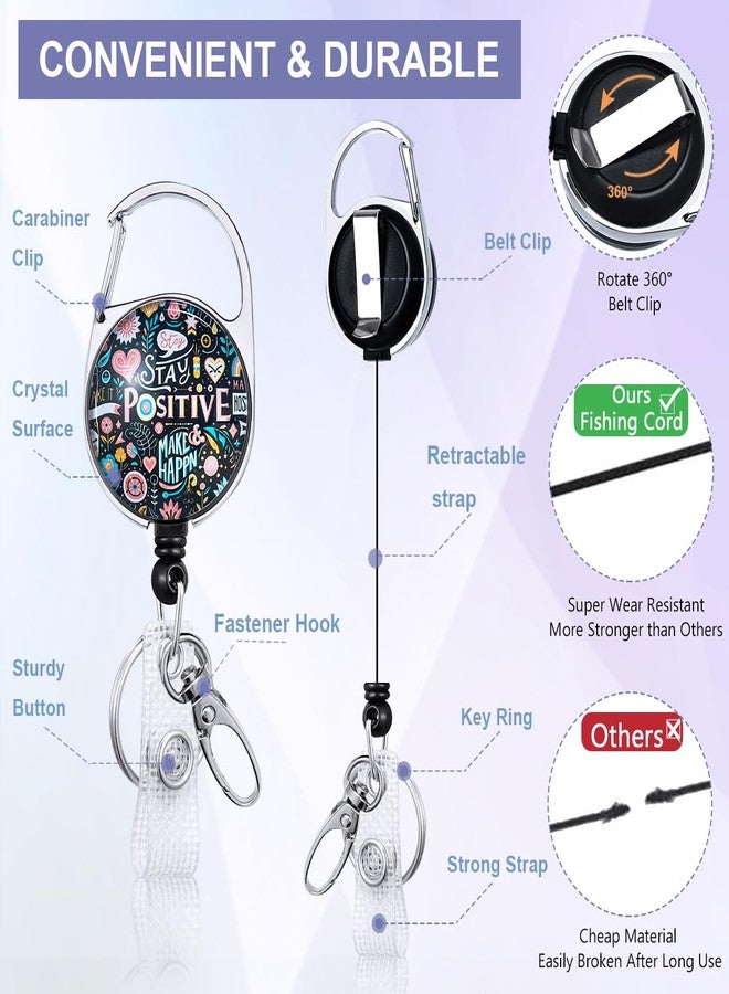 HASFINE ID Badge Holder with Breakaway Lanyard & Retractable Badge Reel with Heavy Duty Carabiner，360°Rotation Clip & Key Ring,Stay Positive ID Card Holder for Office Work,Teacher,Student,Nurse - Image 5