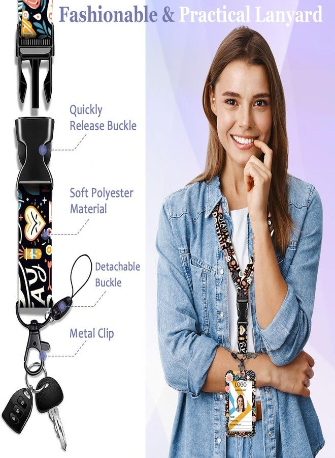 HASFINE ID Badge Holder with Breakaway Lanyard & Retractable Badge Reel with Heavy Duty Carabiner，360°Rotation Clip & Key Ring,Stay Positive ID Card Holder for Office Work,Teacher,Student,Nurse - Image 2