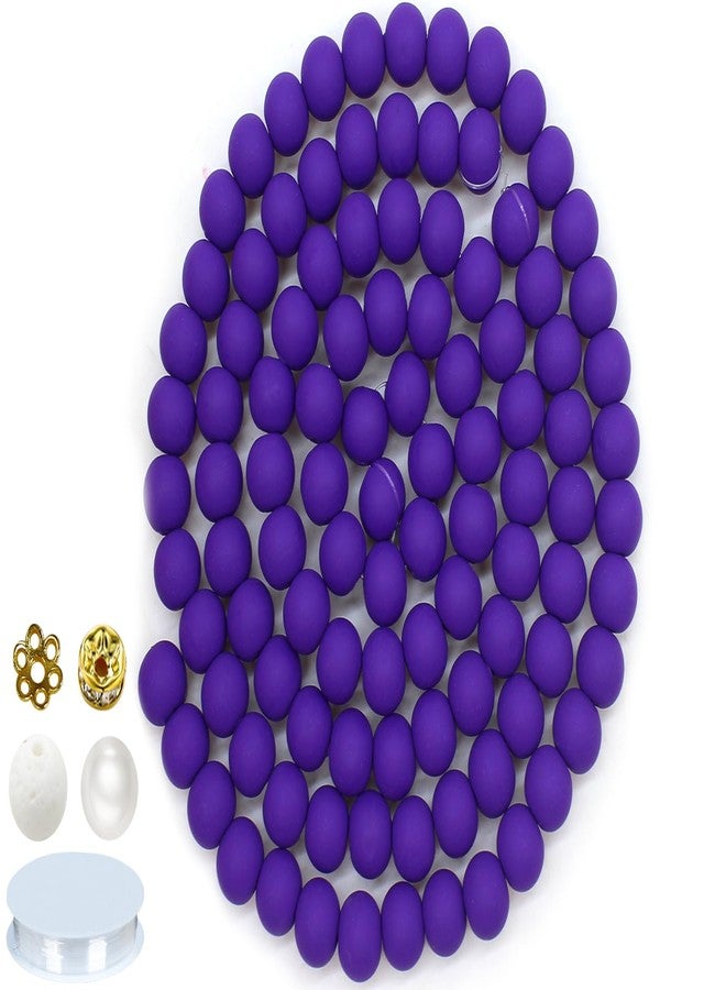 PAMIR TONG 250pcs 8mm Purple Clay Round Smooth Space Polymer Heishi Preppy Cute Bulk Beads for Earring, Necklaces, Bracelet Jewerly Making & DIY Crafts (Deep Purple PT426) - Image 2