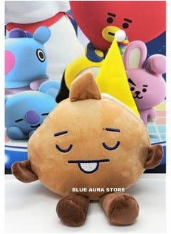 Blue Aura Bts Shooky Plush Toy 18Cm Goodnight Version Bt21 Standing Stuffed Plush Toy (Shooky Night)  - Image 3