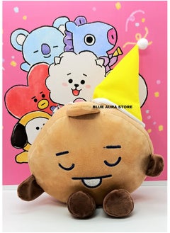 Blue Aura Bts Shooky Plush Toy 18Cm Goodnight Version Bt21 Standing Stuffed Plush Toy (Shooky Night)  - Image 2
