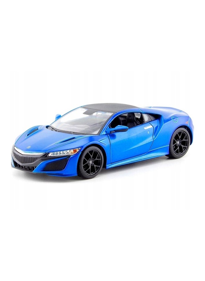 CubicFun Maisto - 2018 Acura NSX Blue with Black Top 1/24 Diecast Model Car - 31234  - Image 1