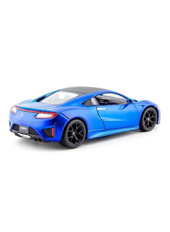CubicFun Maisto - 2018 Acura NSX Blue with Black Top 1/24 Diecast Model Car - 31234  - Image 2