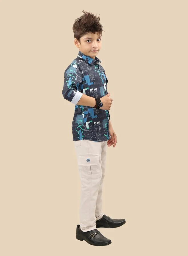 Ts Trends Ts Trends Printed Buttoned Shirt and Pant Set
