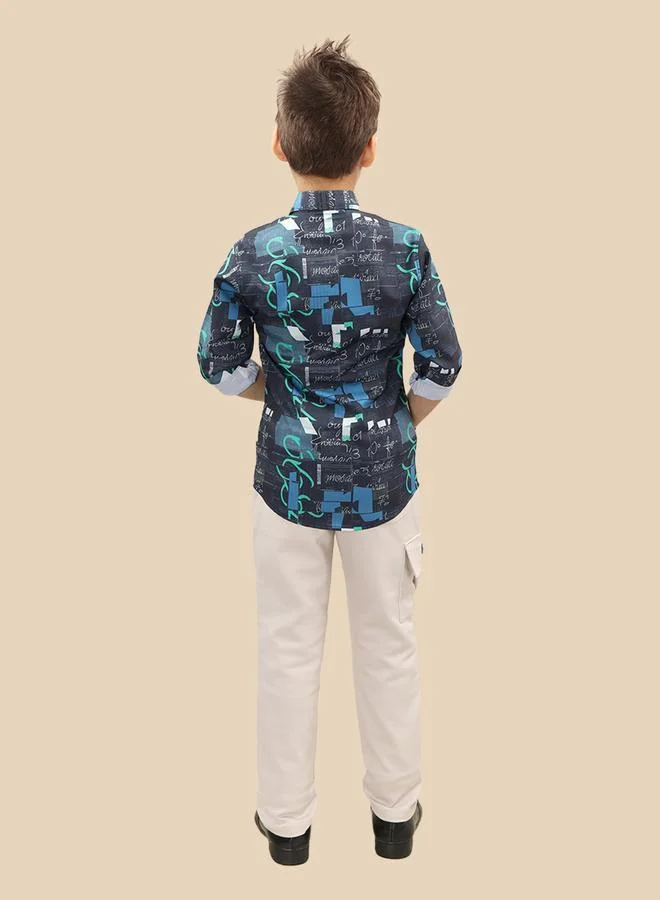 Ts Trends Ts Trends Printed Buttoned Shirt and Pant Set