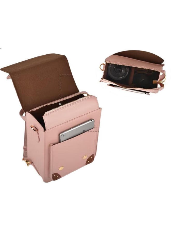 Cwatcun Camera Backpack, Retro And Fashionable, Crossbody And Handheld, Anti-Collision, Women'S Shoulder Camera Bag, Suitable For Dslr And Mirrorless Cameras, Compatible With Fuji, Sony, Canon, And Konica Minolta - Image 1