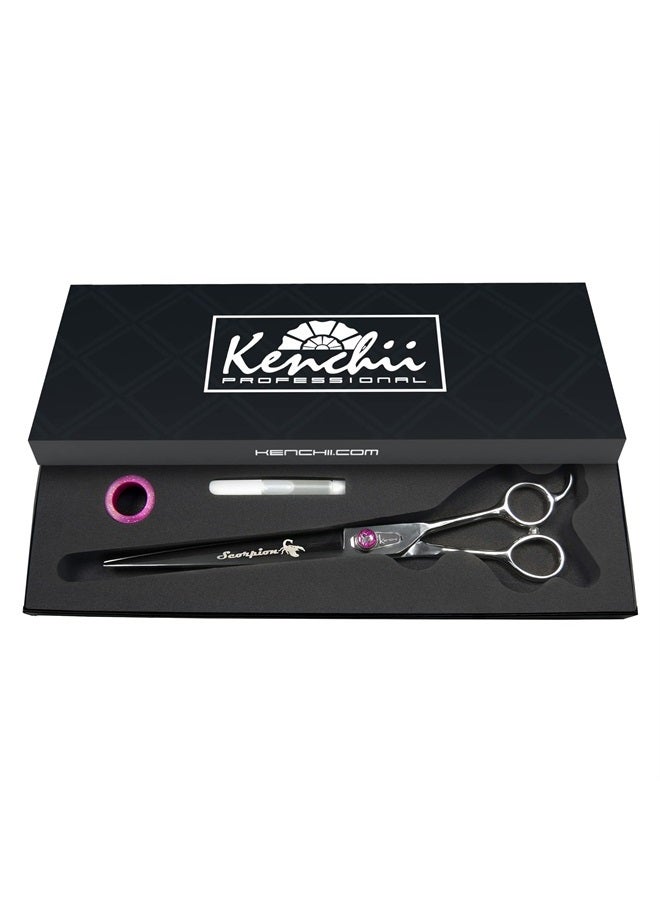 Kenchii Scorpion 9 Inch, Straight Grooming Scissors for Dogs and Pets - Premium Steel Scissors for Dog Grooming - Dog Shears Pet Grooming Accessories - Pet Hair Trimming Scissor - Image 1