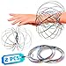 DIMROM 2 Pcs Flow Ring Spinner Ring Arm Toy 51 Color Changing Fidget Flow Toy with a Pleasant Smooth Surface Easter Basket Stuffers Addition Entertaining Geometric Magic Bracelet with Calming Effect - Image 3