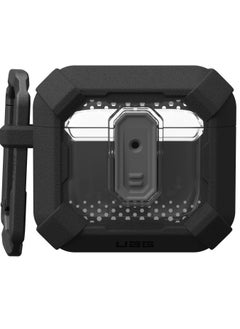 Urban Armor Gear UAG Plasma AirPods 4 Case Cover Rugged Hard Shell Mil Grade with Secure Lock & Carabiner - Black  - Image 5