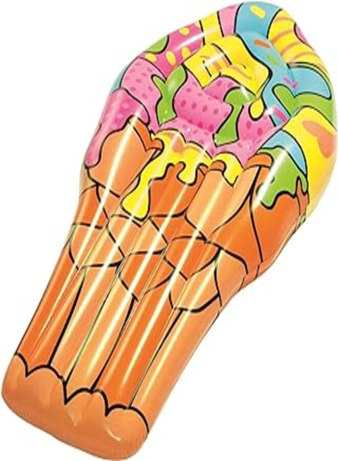 Bestway Colorful Ice Cream Shaped Inflatable Pool Mattress ,Cranberry, Large ,43185-19