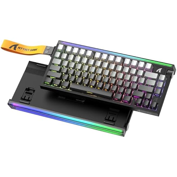 rayihni R85HE WIRED 75% HALL EFFECT RAPID TRIGGER MECHANICAL RGB GAMING KEYBOARD WITH 8K POLLING,0.05MM RT ACCURACY,0.08MS LATENCY,MAGNETIC SWITCH,5 LAYER SOUND DAMPED,DRIVER FOR PC(MOONLIGHT) - Image 1