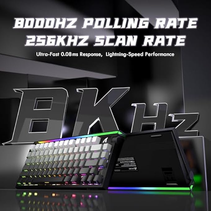 rayihni R85HE WIRED 75% HALL EFFECT RAPID TRIGGER MECHANICAL RGB GAMING KEYBOARD WITH 8K POLLING,0.05MM RT ACCURACY,0.08MS LATENCY,MAGNETIC SWITCH,5 LAYER SOUND DAMPED,DRIVER FOR PC(MOONLIGHT) - Image 3