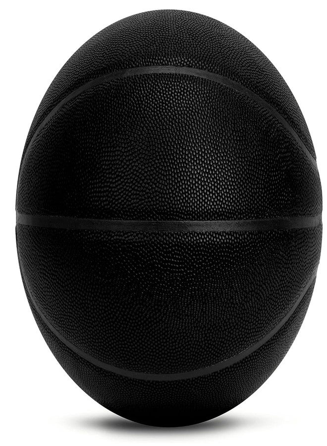 AND1 Street Grip Premium Composite Leather Basketball & Pump- Official Size 7 (29.5”) Streetball, Made for Indoor and Outdoor Basketball Games (Black) - Image 2