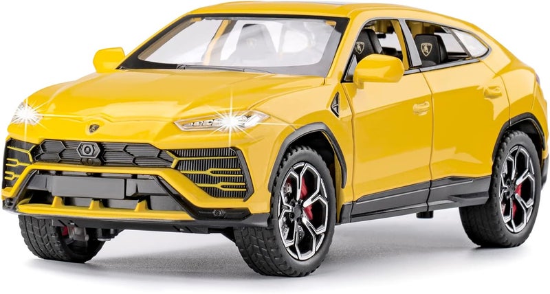 SASBSC 1:24 Diecast Model Car - Yellow Lamborghini Urus with Light and Sound - Image 1