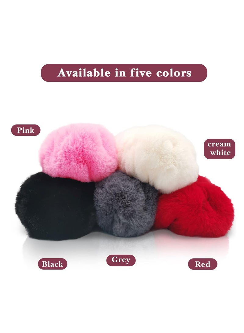 Pahajim Fluffy Steering Wheel Covers Soft Furry Car Anti skid Plush Steering Wheel Cover Warm Wool Universal 36 39cm Winter Car Decoration for Women Pink - Image 5