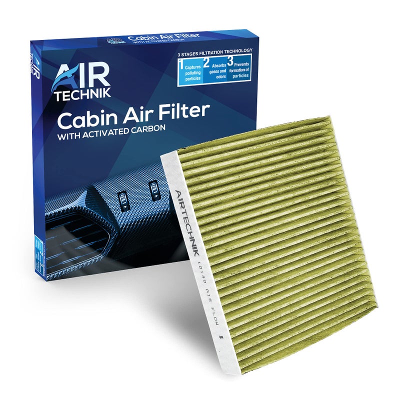 AirTechnik CF10140 PM25 Cabin Air Filter wActivated Carbon Fits Infiniti FX35 FX45 G35 Mitsubishi Eclipse Lancer Outlander Nissan Altima Maxima Murano Sentra XTrail 272774M400