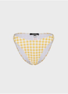 Gingham Boomerang Bikini Bottom