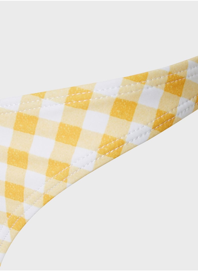 Missguided - Gingham Boomerang Bikini Bottom - Image 1