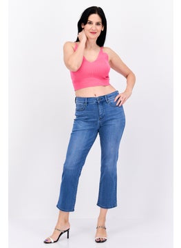 NYDJ Women Straight Fit Washed Stretchable Denim, Blue  - Image 4