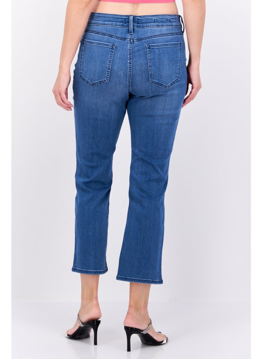 NYDJ - Women Straight Fit Washed Stretchable Denim, Blue - Image 1