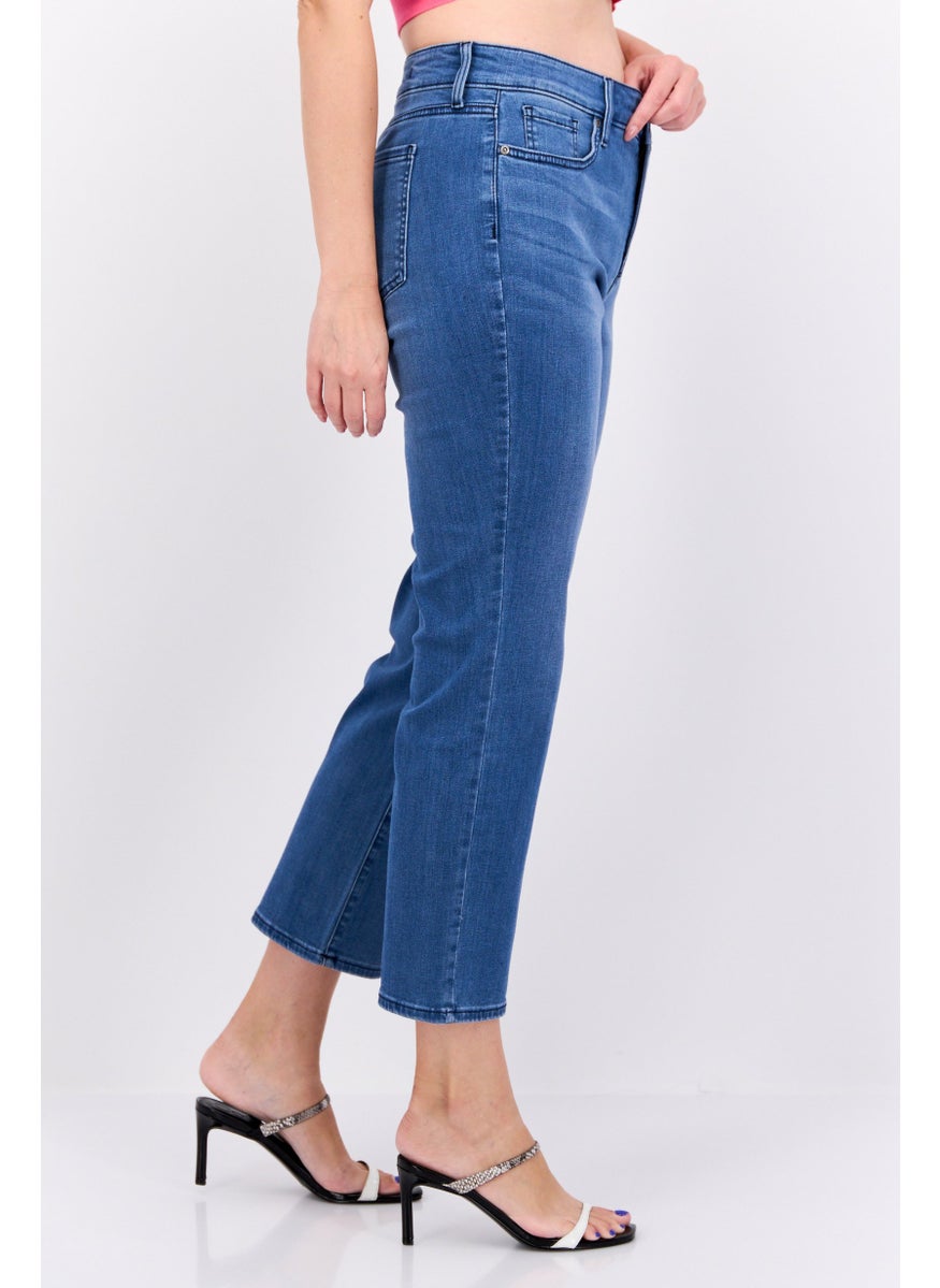 NYDJ - Women Straight Fit Washed Stretchable Denim, Blue - Image 1
