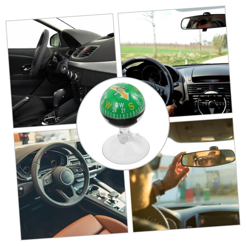 Portable Suction Cup Car Compass with Plastic Mount for Dashboard High Accuracy Navigation Ball - Image 4
