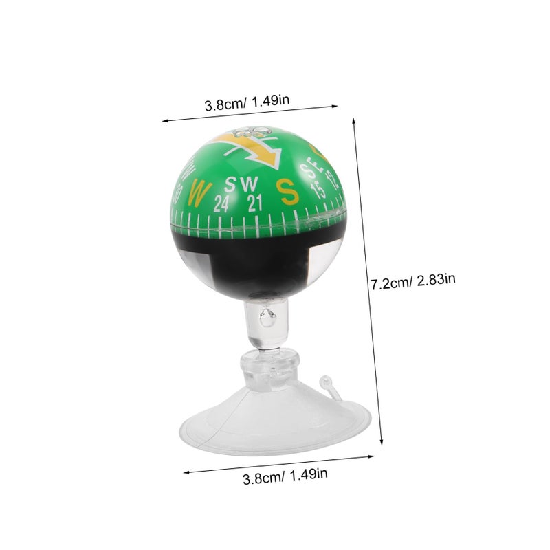 Portable Suction Cup Car Compass with Plastic Mount for Dashboard High Accuracy Navigation Ball - Image 3