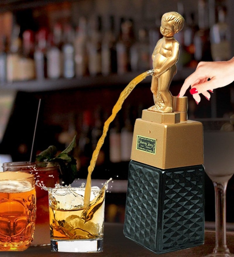 BARRAID BARRAID Bonny Boy Liquor/Beer Dispenser Square Golden Capacity 500 ml - Image 1