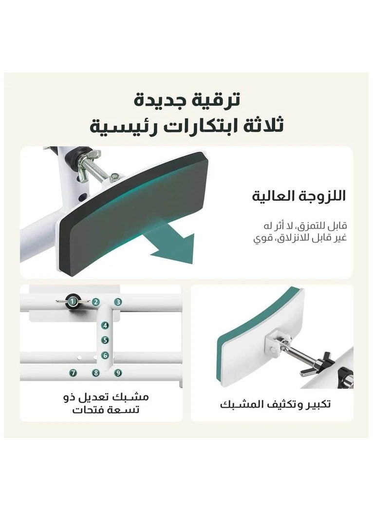 فورديل إطار أمان للمرحاض بدعم معزز لكبار السن والمعاقين بعرض قابل للتعديل ومانع للانزلاق  - Image 3