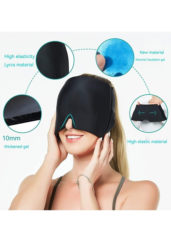 HOOPZOZA Reusable Double Cooling Gel Eye Mask Soothing Headache Head Cap Reduce Facial Puffiness Headaches Facial SPA Relieve Stress - Image 2