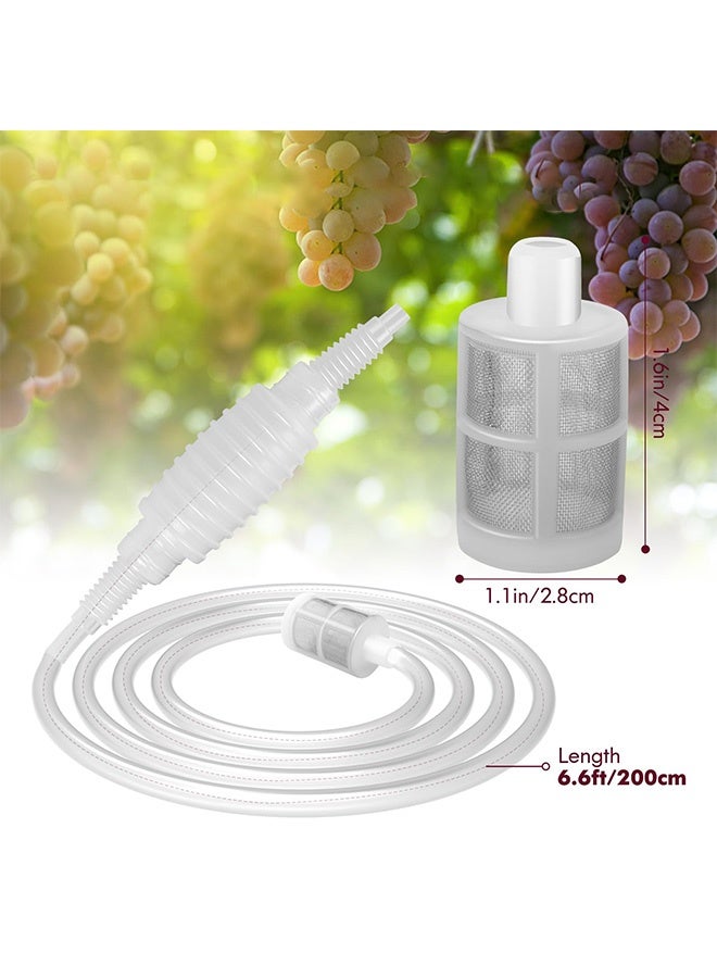 Peachjoy 2pcs Siphon Tube Hose Siphon Pump for Carboy Bottling and Liquid Transfer, 2M/6.6FT - Image 3