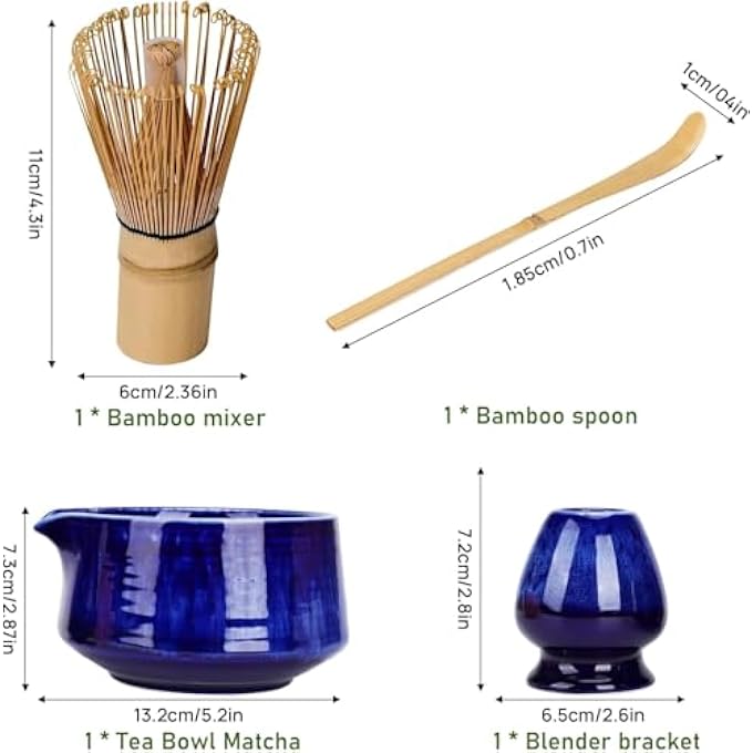 Unity Matcha Set  18Oz Ceramic Matcha Bowl With Spout Bamboo Matcha Whisk And Holder Bamboo Scoop  4Pcs Complete Kit For Matcha Lovers Ceremony Latte  Gift White - Image 3