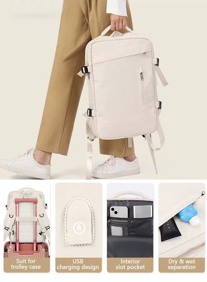 Canway Carry-On Luggage Backpack Unisex Backpack with External Charging Interface, Wet and Dry Separation, Large Capacity Scientific Compartmentalized Backpack, Travel Backpack, Short-Distance Luggage Bag - Image 2