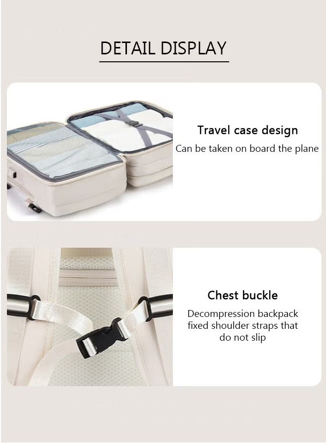 Canway Carry-On Luggage Backpack Unisex Backpack with External Charging Interface, Wet and Dry Separation, Large Capacity Scientific Compartmentalized Backpack, Travel Backpack, Short-Distance Luggage Bag - Image 4
