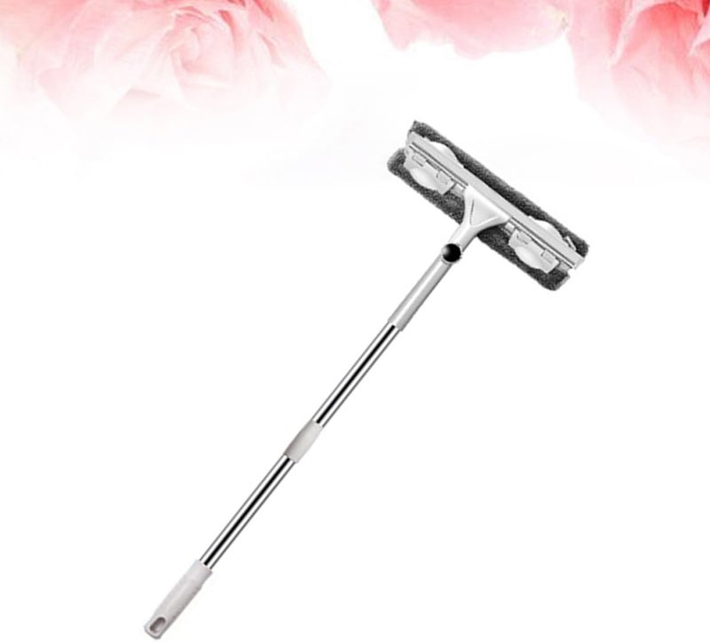 TIDTALEO Double-Sided Household Window Cleaner with Long Handle Stainless Steel Telescopic Rod, Window Scrub Tool for High-Rise Building Glass Cleaning and Streak-Free Residential Use - Image 3